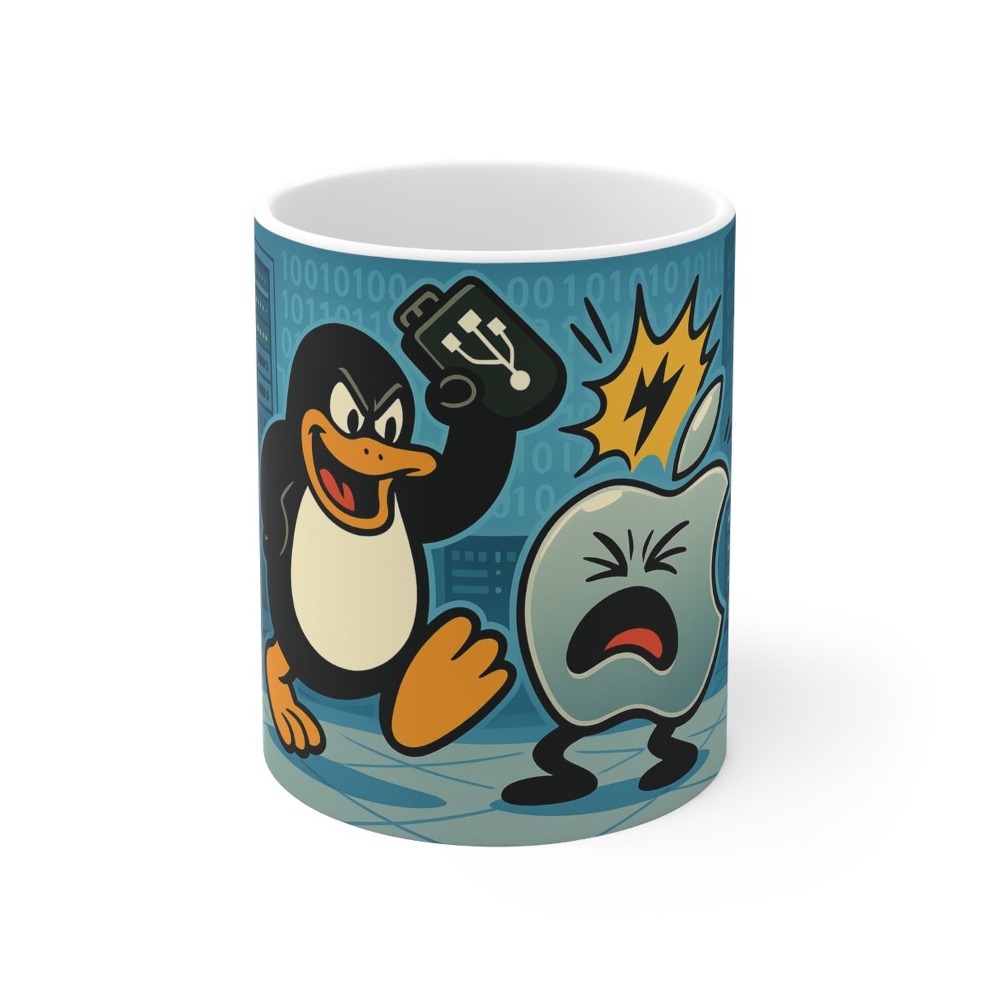 Le Mug du Geek : Le Pingouin Linux met KO la Pomme